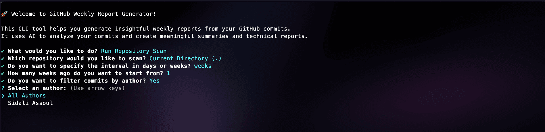 CLI Scan Prompts